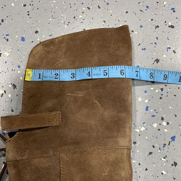 Sam Edelman Circus Tan Genuine Suede Over Knee Lace Up Tatum Boots 7.5M Women - Picture 12 of 13